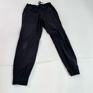 Lululemon Jogger Mens Small Black Mid-Rise Drawstring Relaxed Fit Activerwear